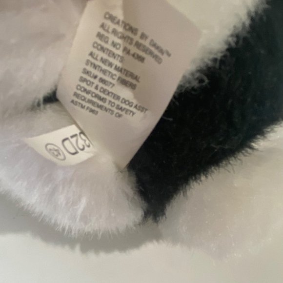 Creations by Dakin plush black/white dog stuffed toy terrier 2-tone face 14.5"x1 - Picture 4 of 8